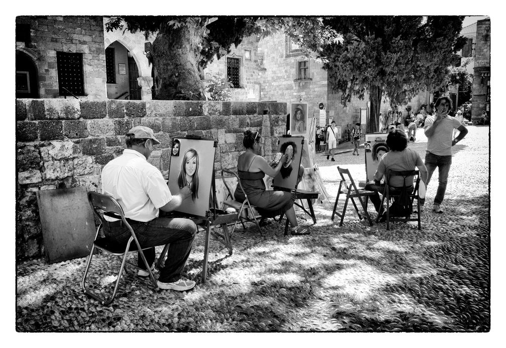 Straßenmaler auf Rhodos