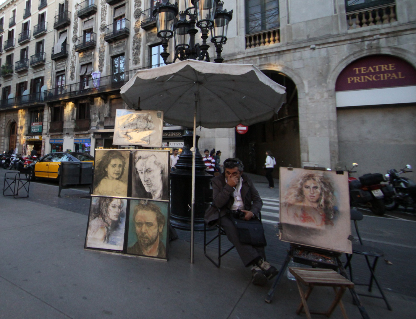 Straßenmaler in Barcelona