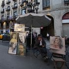 Straßenmaler in Barcelona