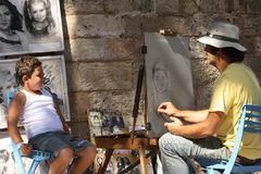 Straßenmaler in Rhodos-Stadt
