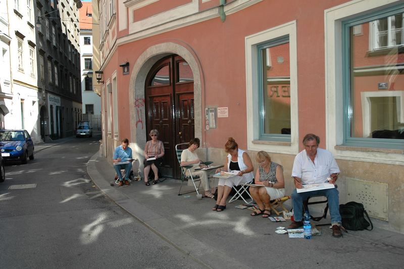 Strassenmaler in Wien ersten Bezirk