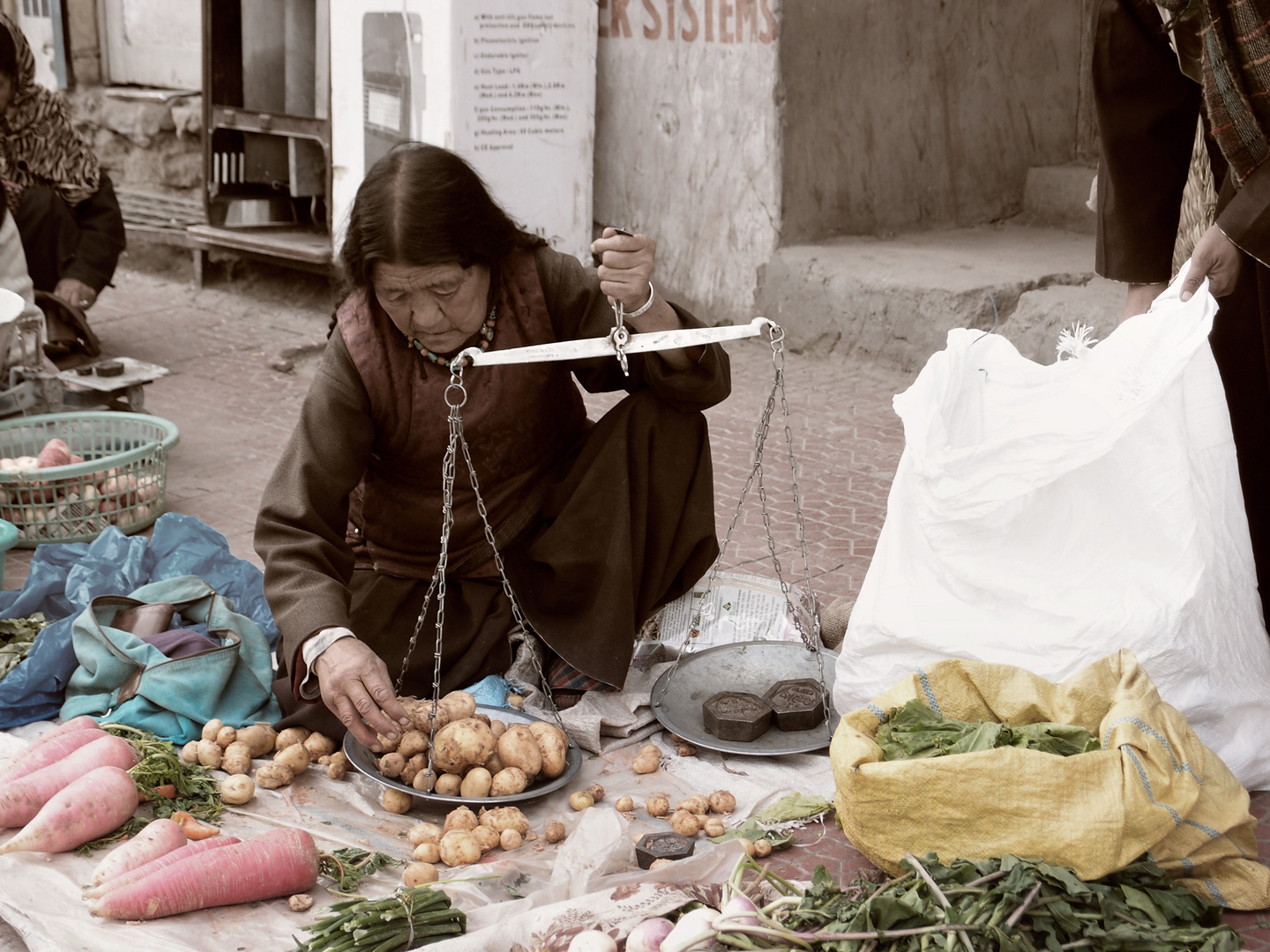 Straßenmarkt in Leh