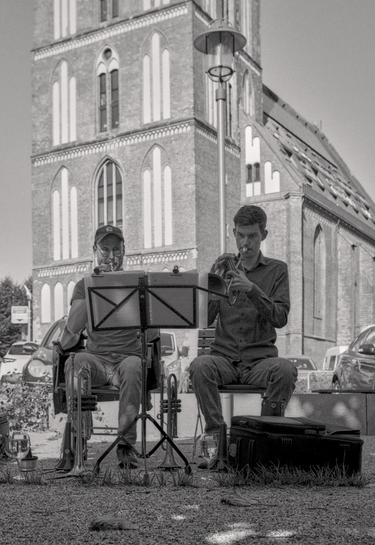 Strassenmusik in der Östlichen Altstadt von Rostock