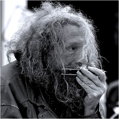 Straßenmusikant, Delfzijl,  NL