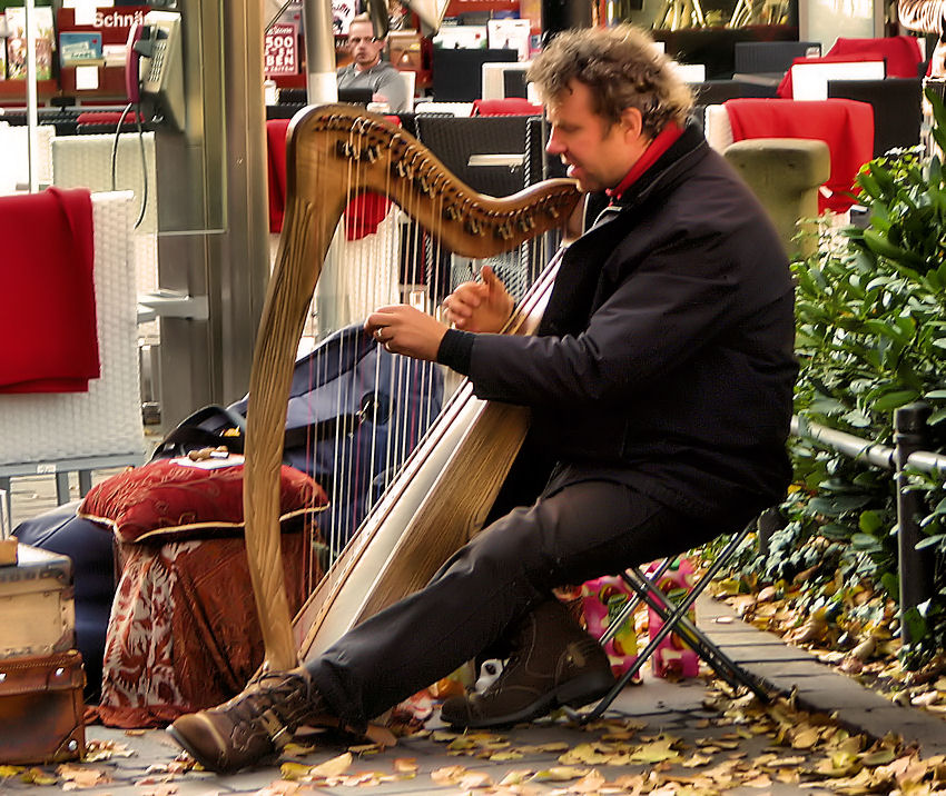 Straßenmusikant in Paderborn