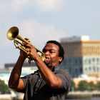 Straßenmusikant in Philadelphia USA