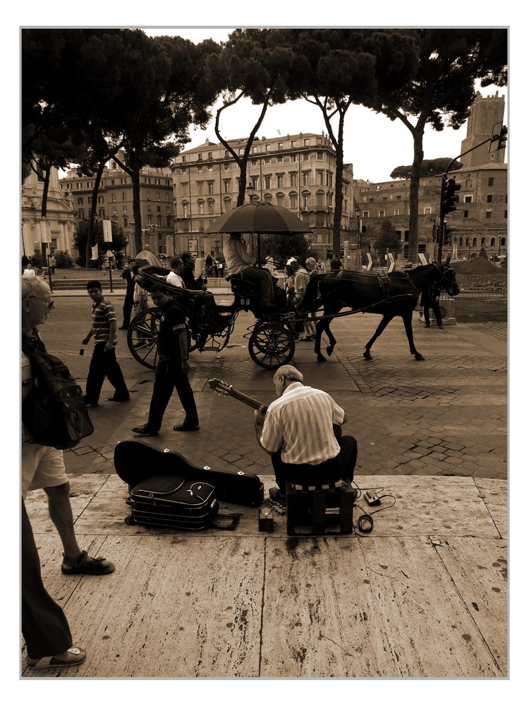 Straßenmusikant in Rom