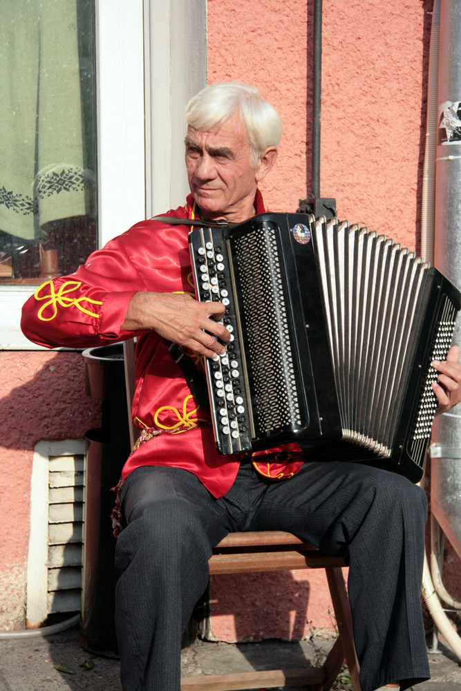 Straßenmusikant in Tallinn