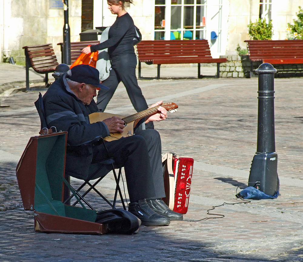 Straßenmusikant in Truro