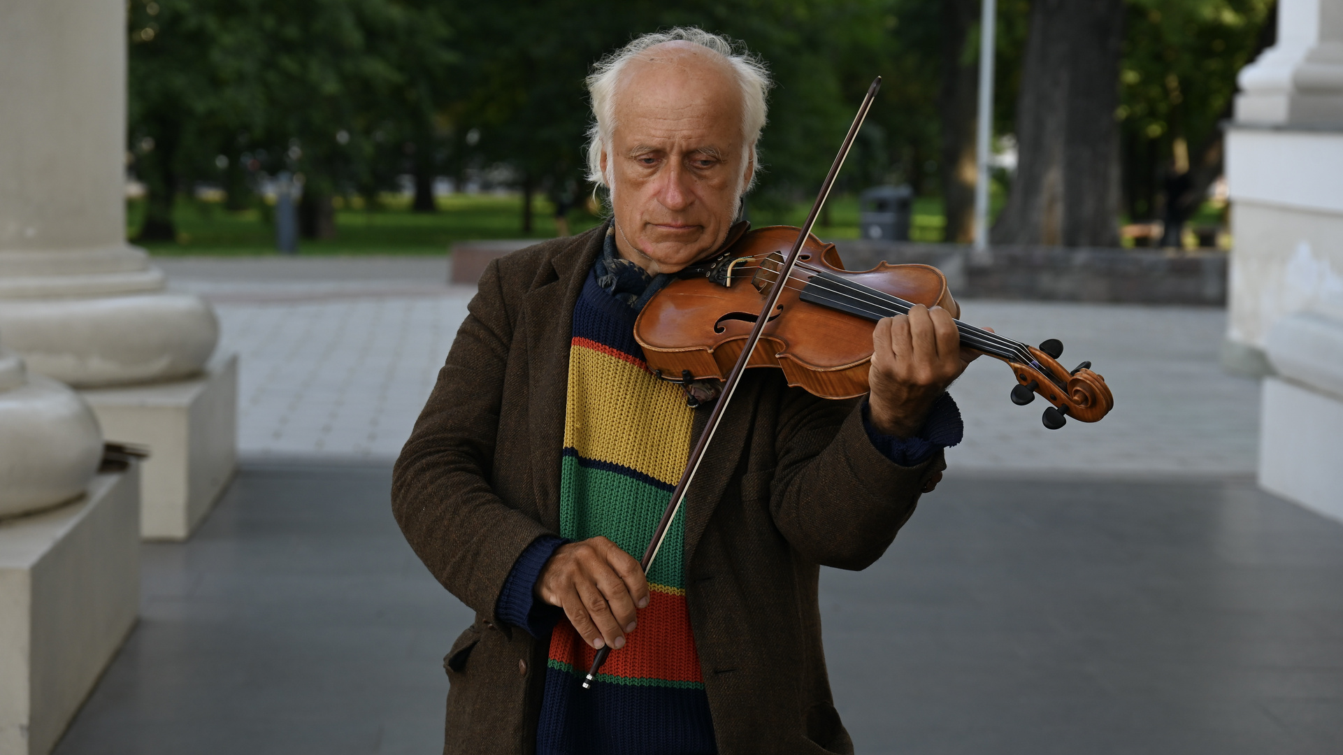 Straßenmusikant in Vilnius
