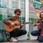 Straßenmusikanten beleben die Rostocker Innenstadt