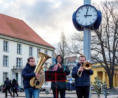 Straßenmusikanten beleben Rostocker Innenstadt