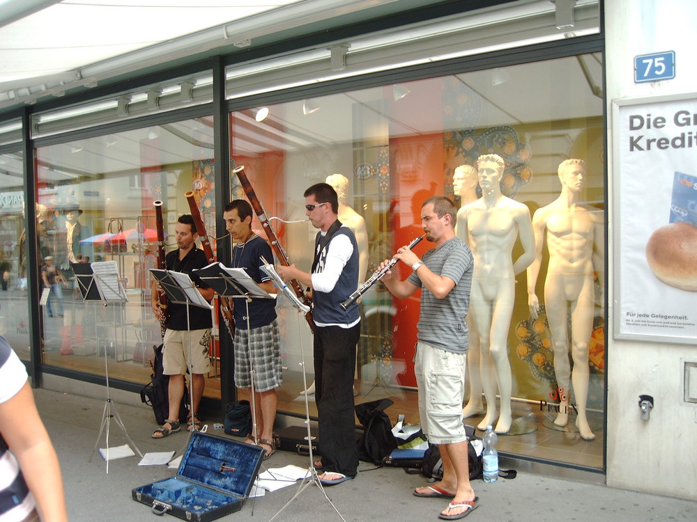 Straßenmusikanten in Basel