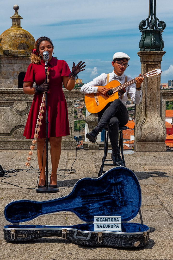 Straßenmusikanten in Porto