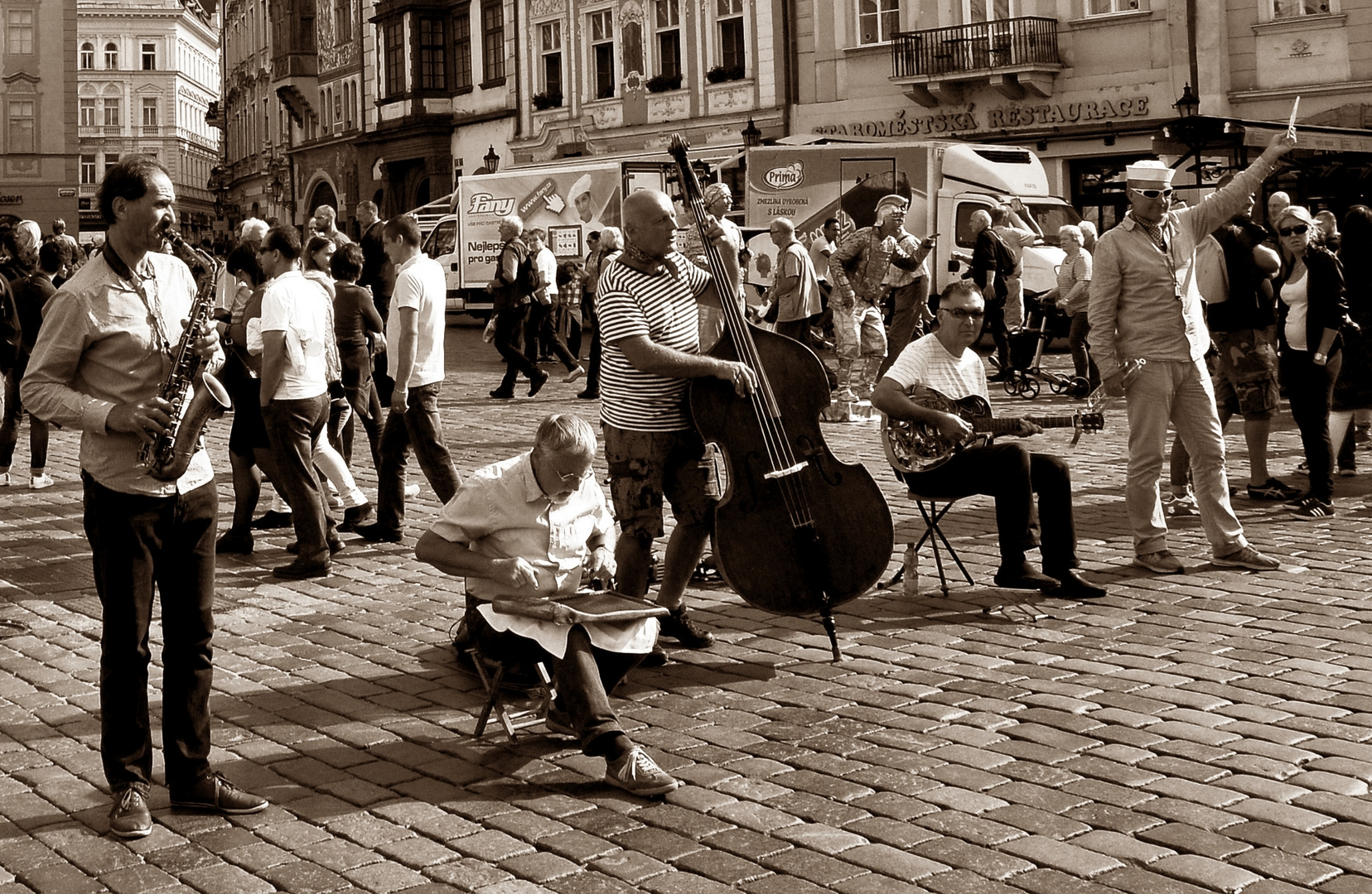 Straßenmusikanten in Prag