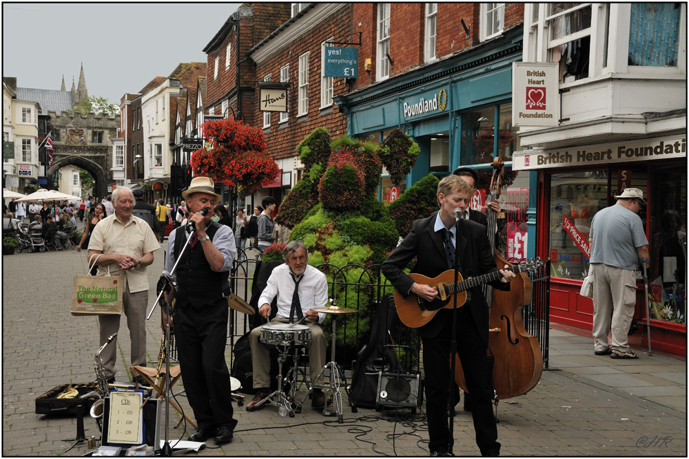 Straßenmusikanten in Salisbury