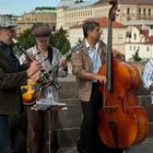 Straßenmusikanten (super Jazz !!) auf der Karlsbrücke in Prag (2010)