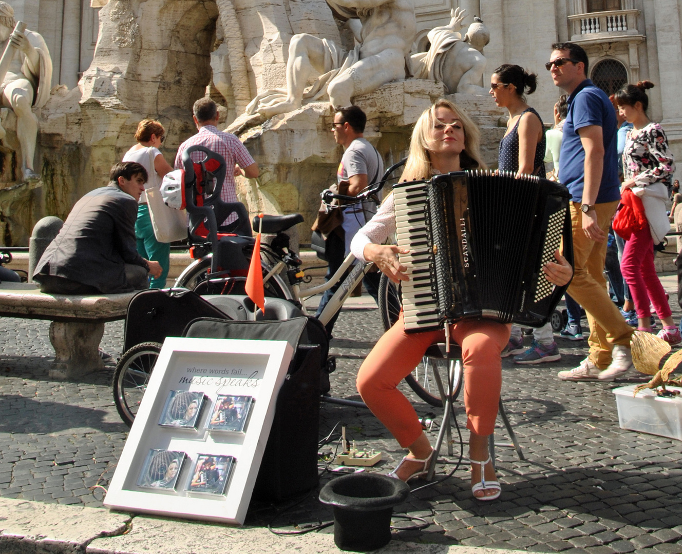 Straßenmusikantin