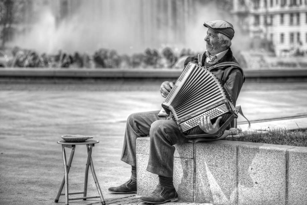 Straßenmusiker...