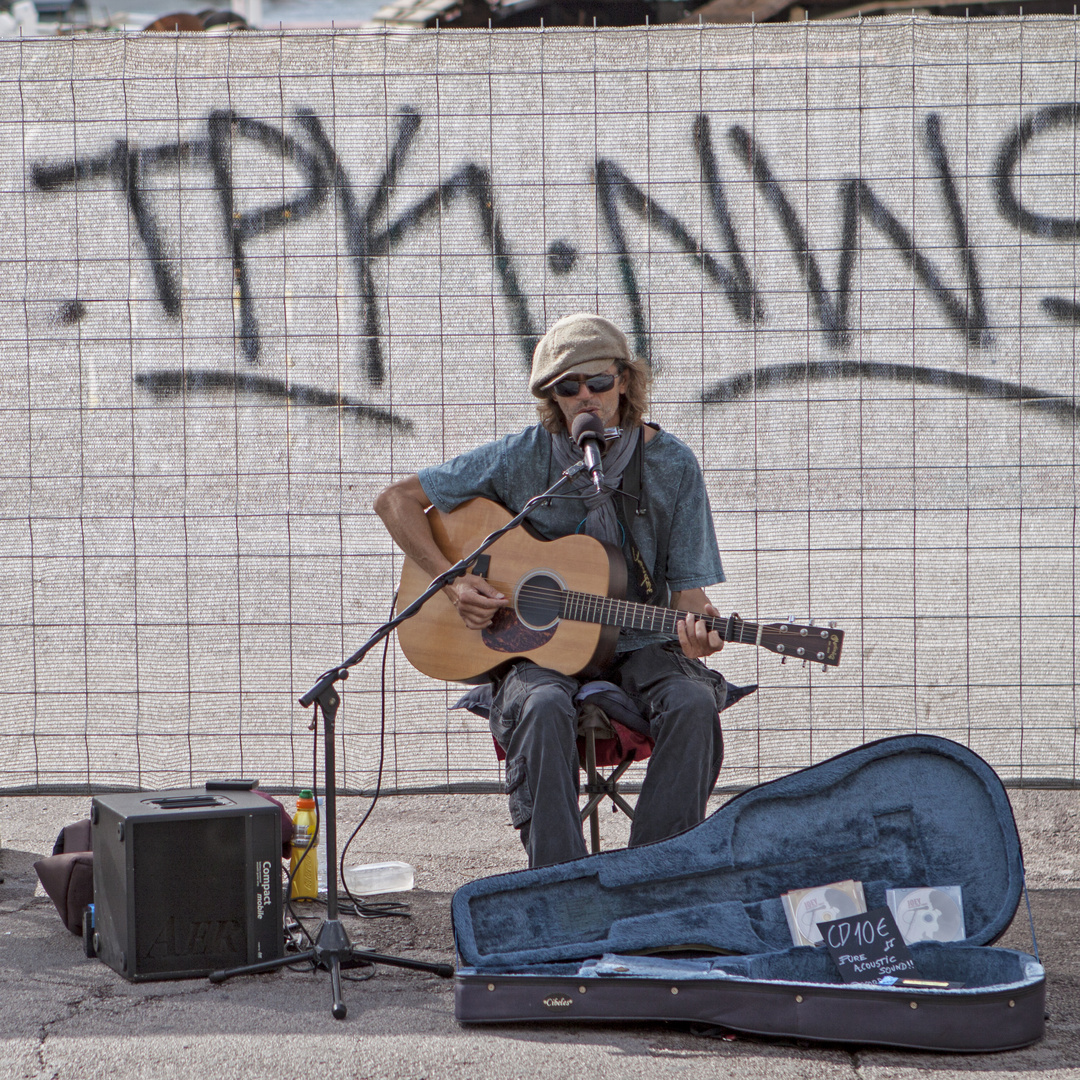 Straßenmusiker in Barcelona