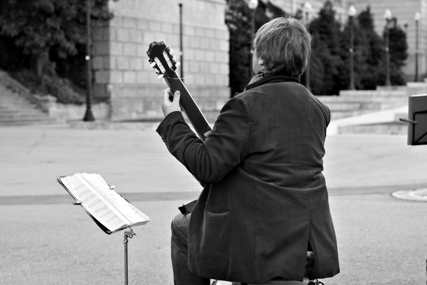 Straßenmusiker in Barcelona