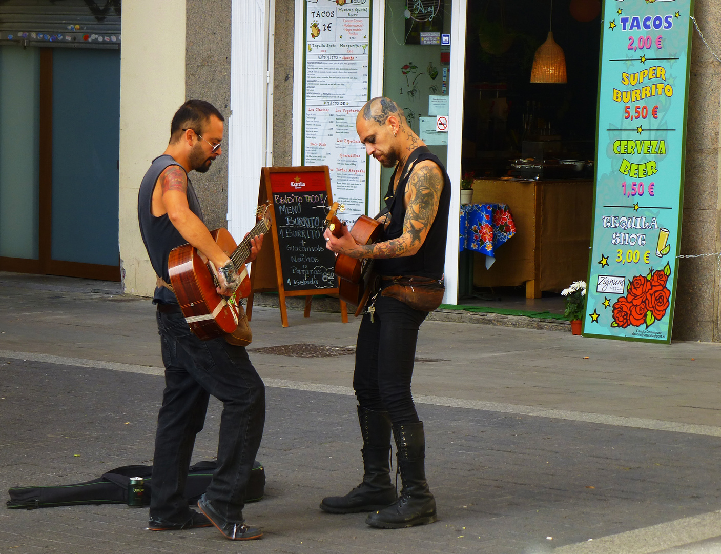 Straßenmusiker in Barcelona