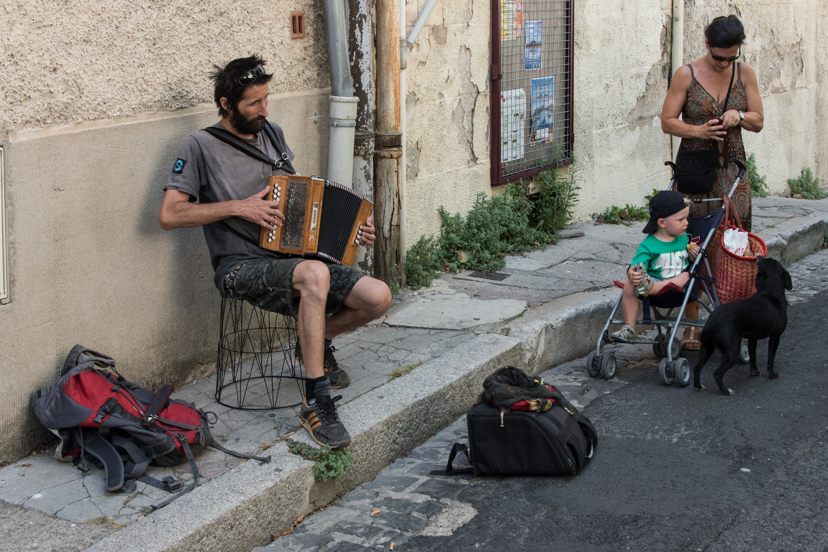 Straßenmusiker in Clermont-l'Hérault