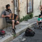 Straßenmusiker in Clermont-l'Hérault