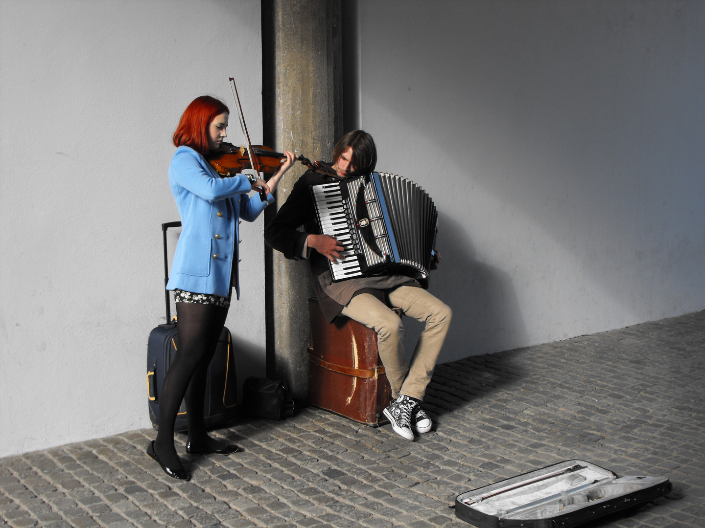 Straßenmusiker in Danzig