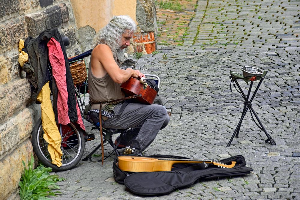 Straßenmusiker in der Prager Altstadt