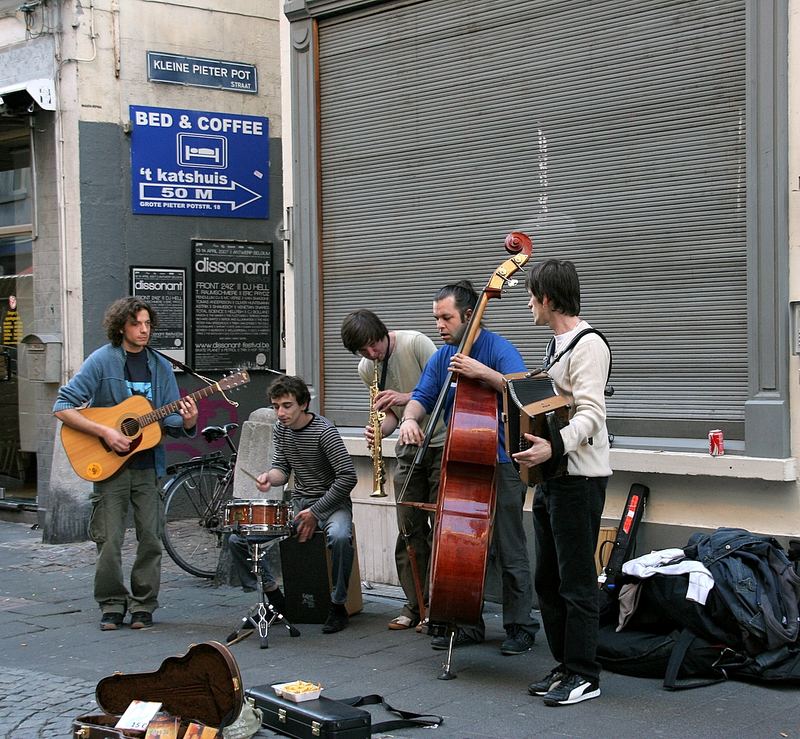 Strassenmusiker in Gent