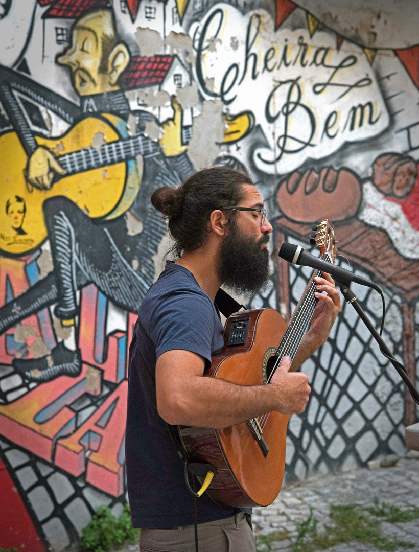 Strassenmusiker in Lissabon