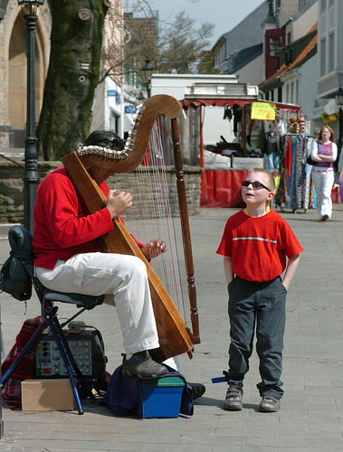 Straßenmusiker in Ratingen