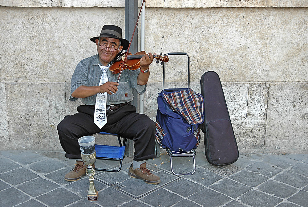 Strassenmusiker in Rom