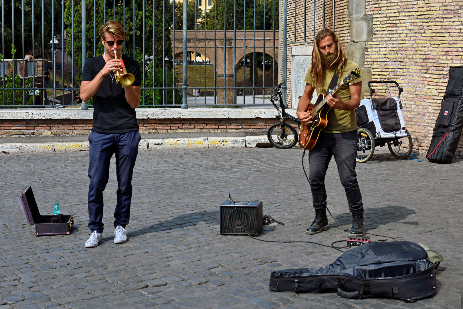 Straßenmusiker in Rom