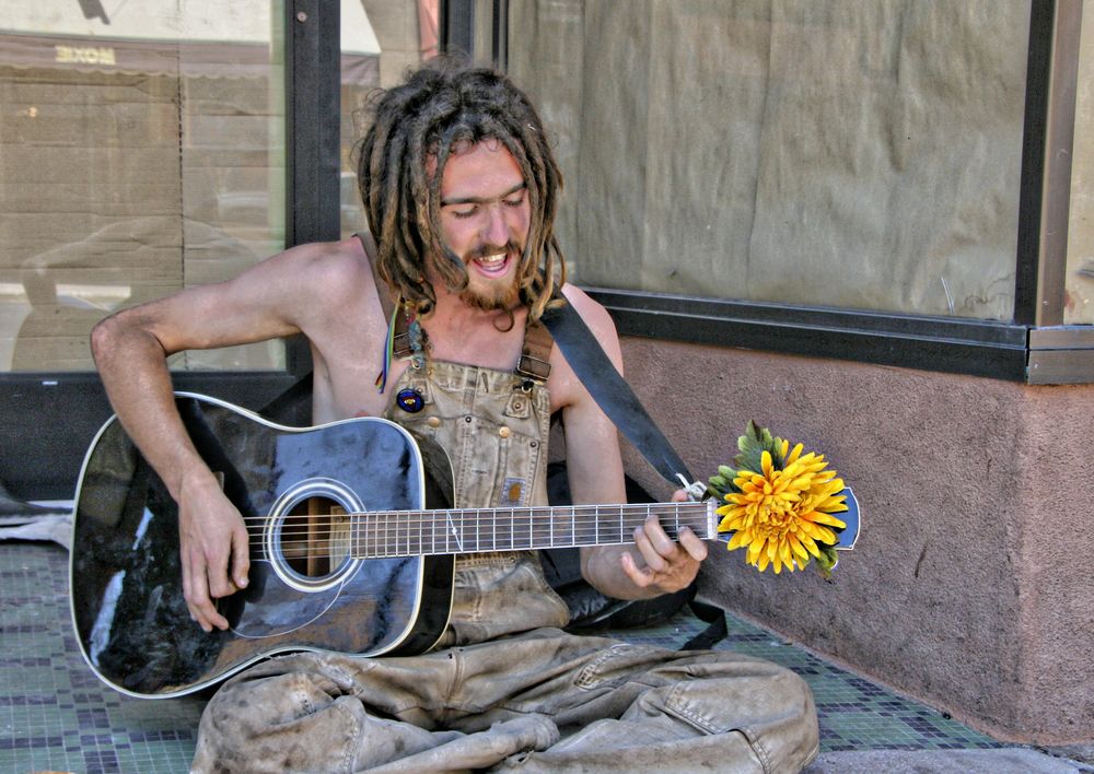 Straßenmusiker in Santa Fe