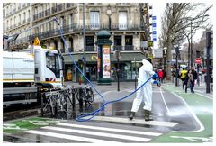 Straßenreinigung in Paris 