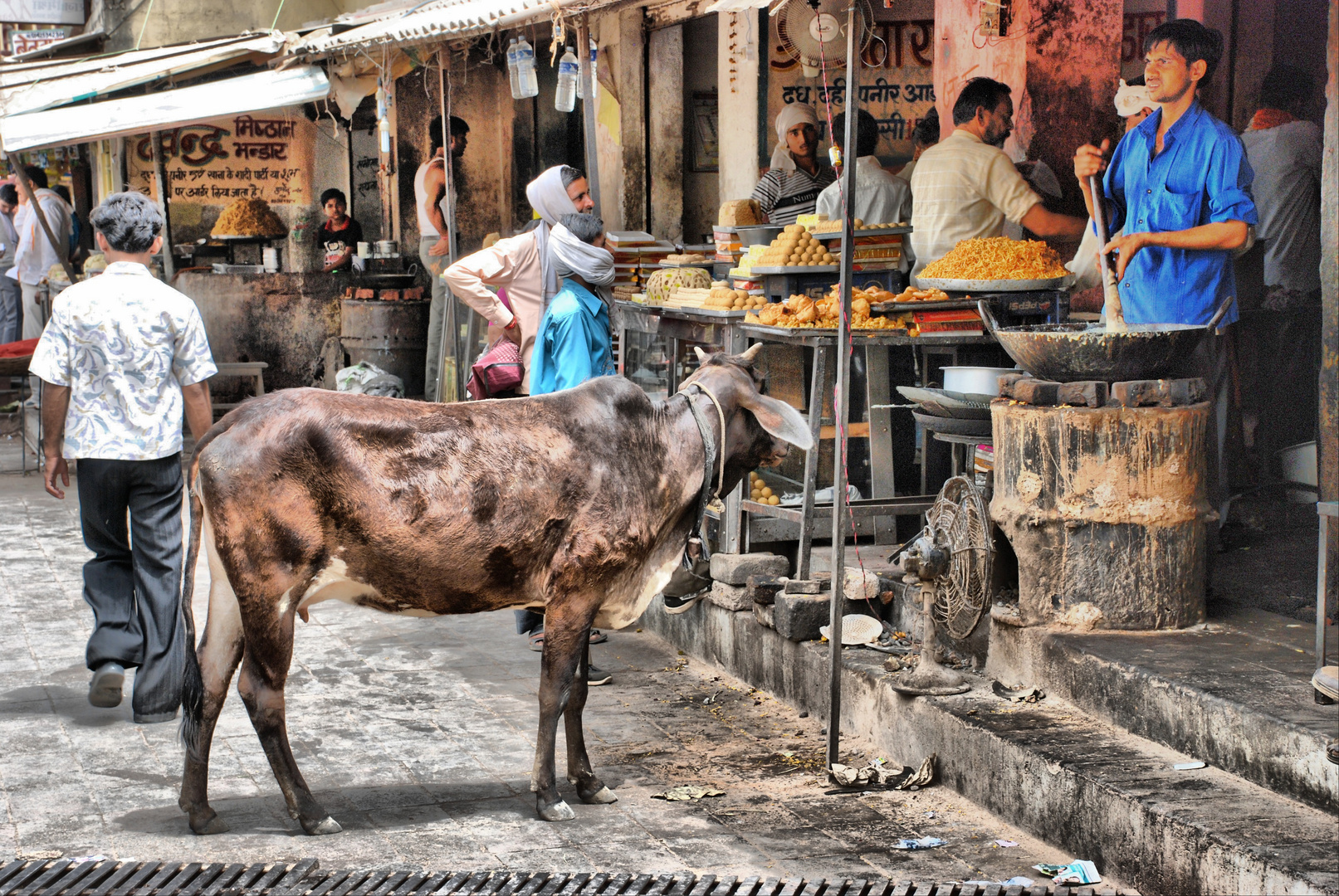 Strassenscene in Rajastan