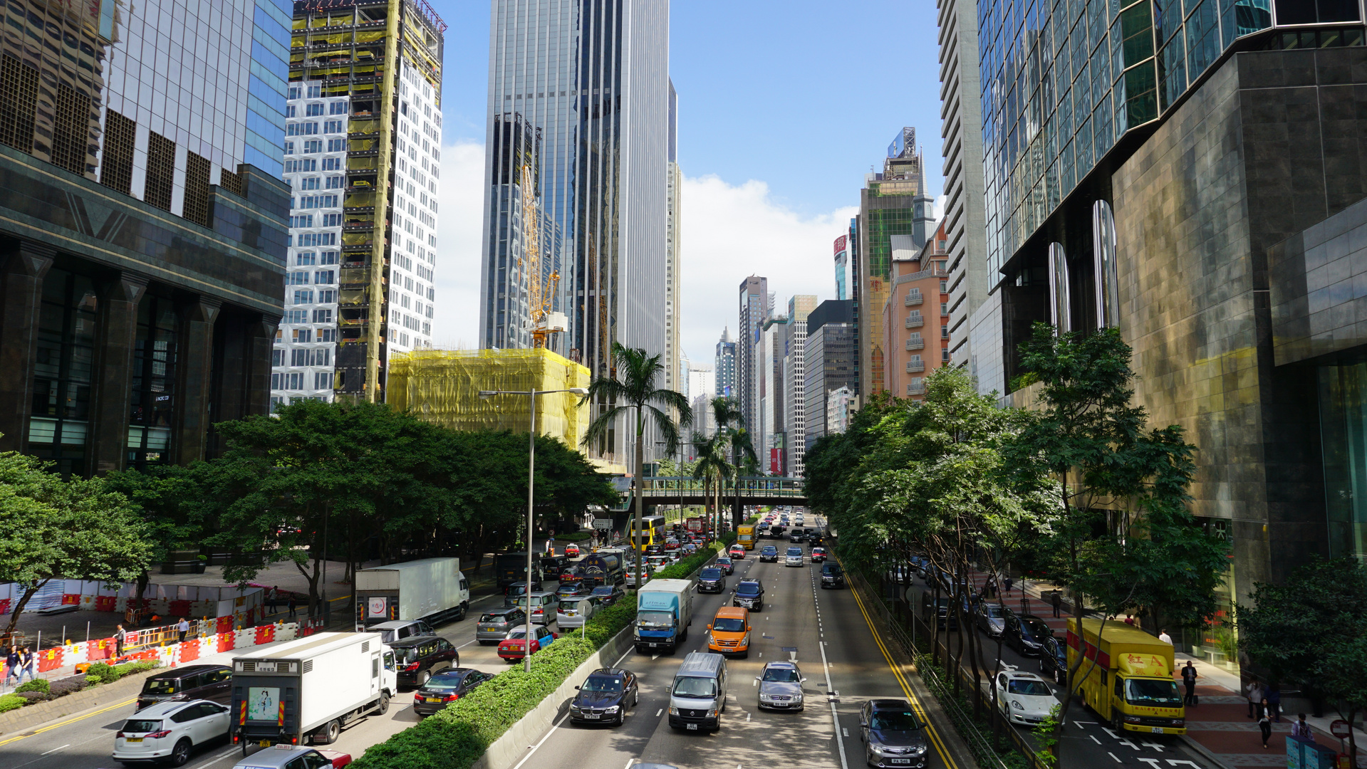 Strassenschlucht Wanchai Hongkong