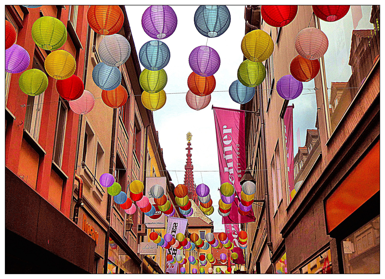 Straßenschmuck in der Schustergasse