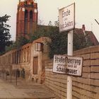 Straßensperrung verursacht durch die Schandmauer - 50 Jahre Mauerbau