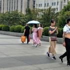 Straßenszene am Bund in Shanghai