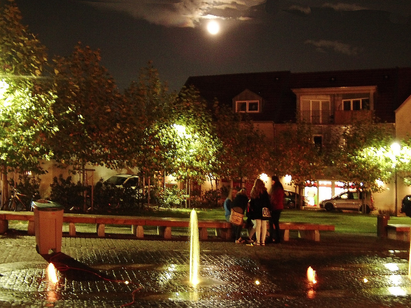 Straßenszene auf dem Lichterfest in Salzwedel,