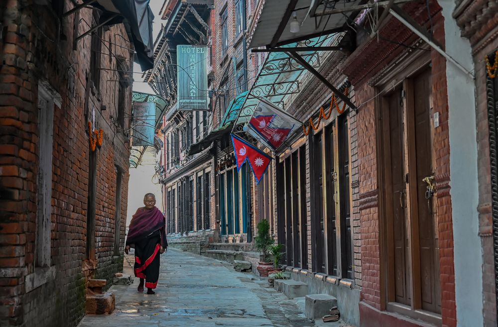 Strassenszene in Bhaktapur