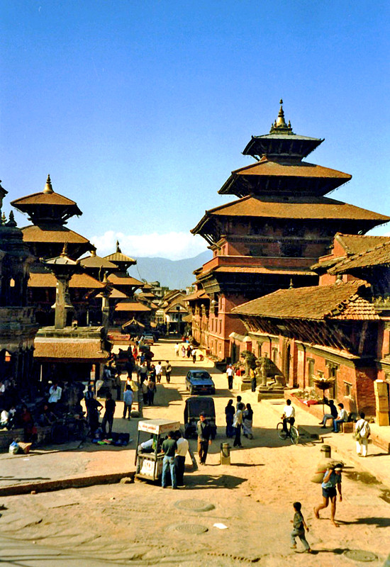 Straßenszene in Bhaktapur , Nepal