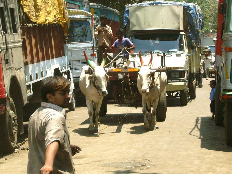 Strassenszene in Bombay