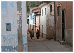 Straßenszene in Coya/ Peru