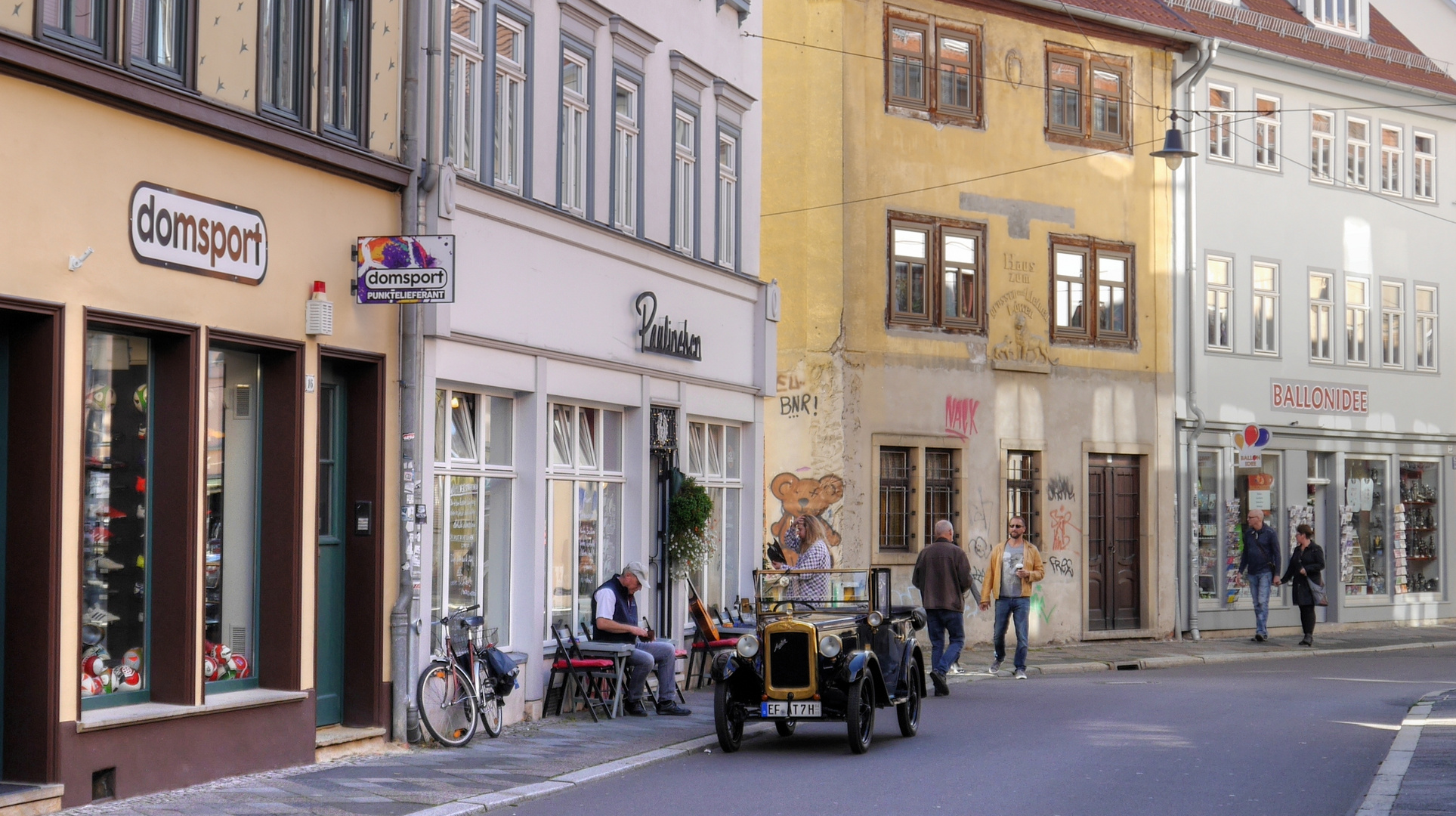 Straßenszene in Erfurt