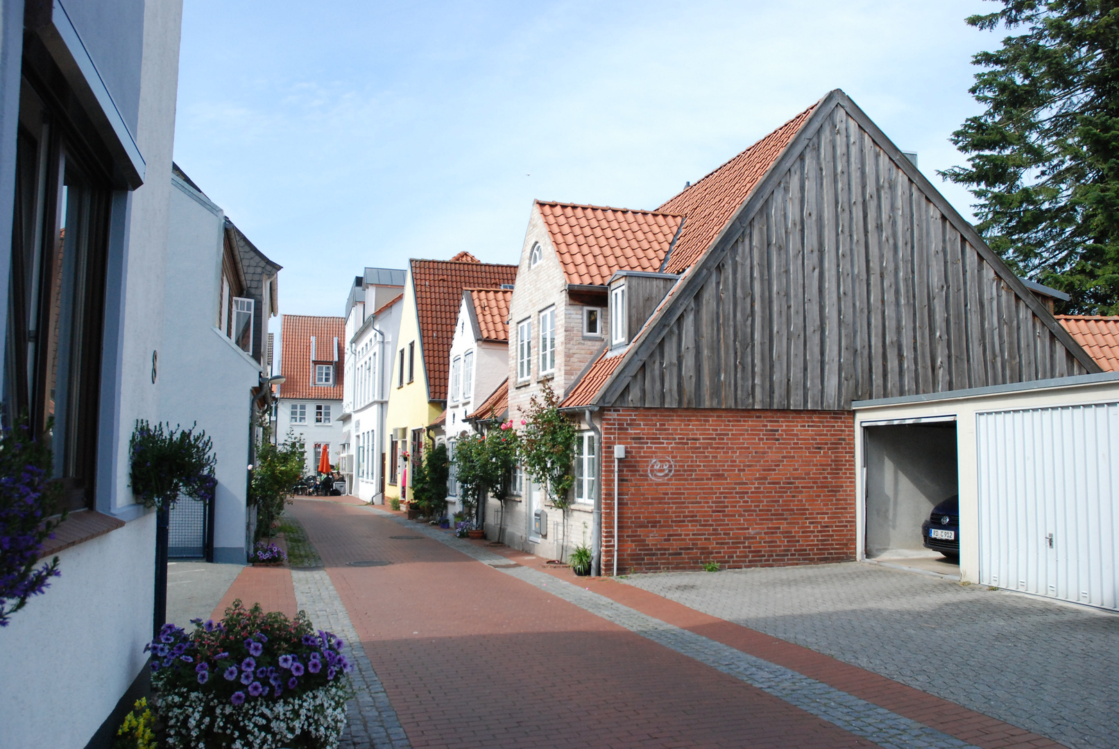 Straßenszene in Fckernförde.