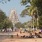 Straßenszene in Hampi/Indien